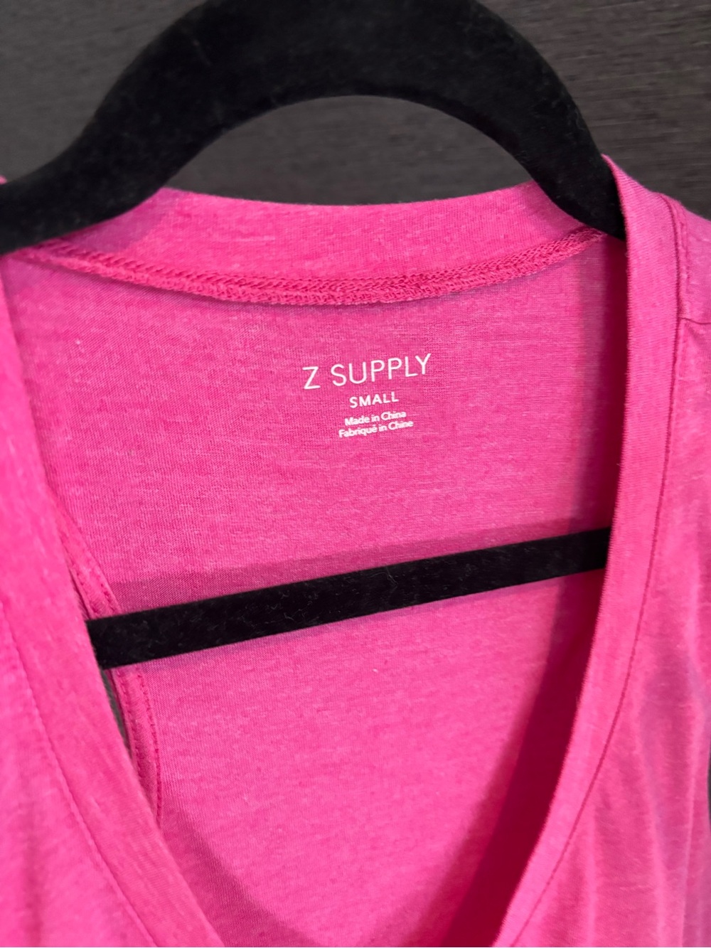 Z Supply Women’s Pocket V-Neck Tank Top - Pink and Yellow Bundle - Picture 3 of 5